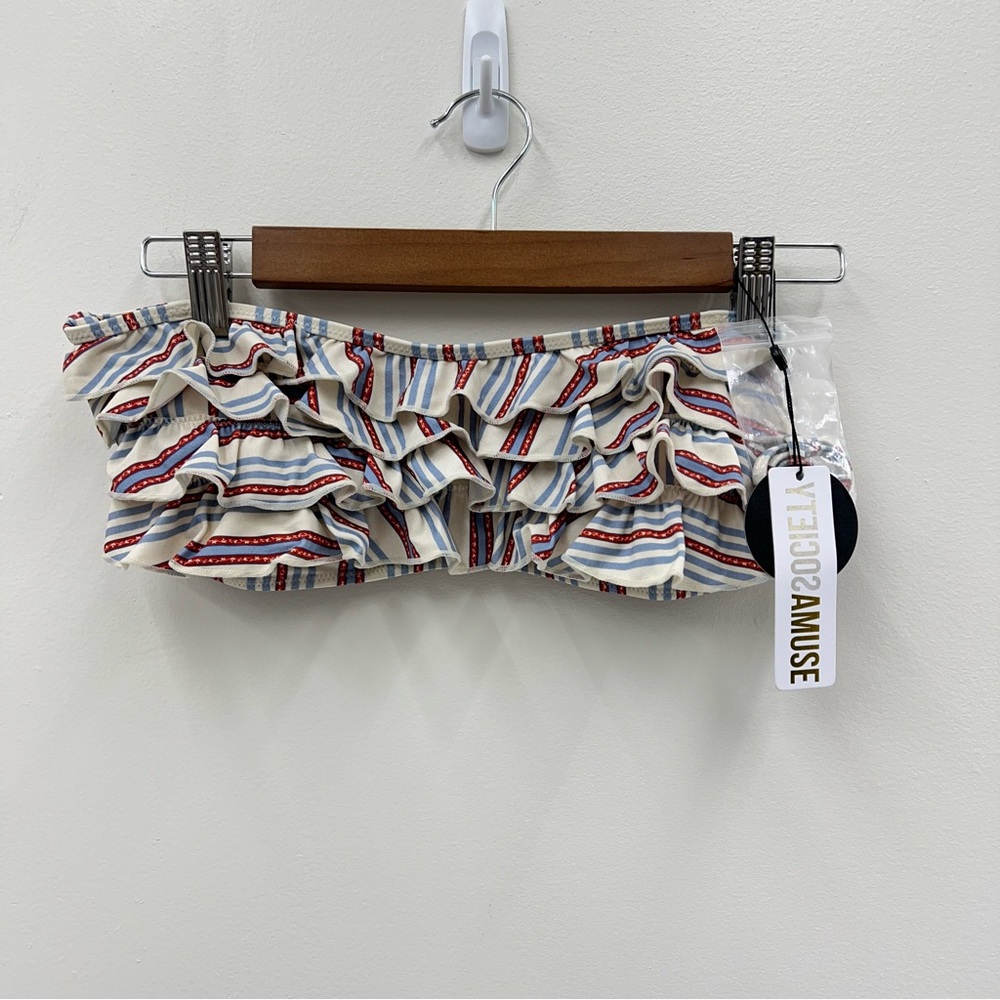 Amuse society ruffle top size large new with tags